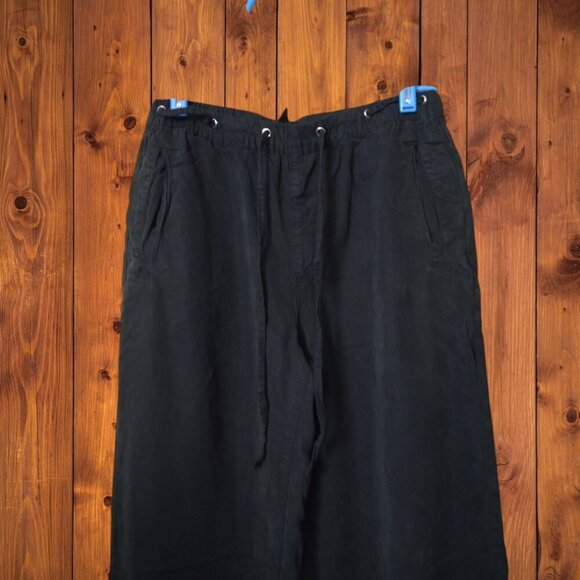 Forever 21 Women's Size Small Black Pull On Drawstring Waist Pocket Pants - Picture 2 of 5